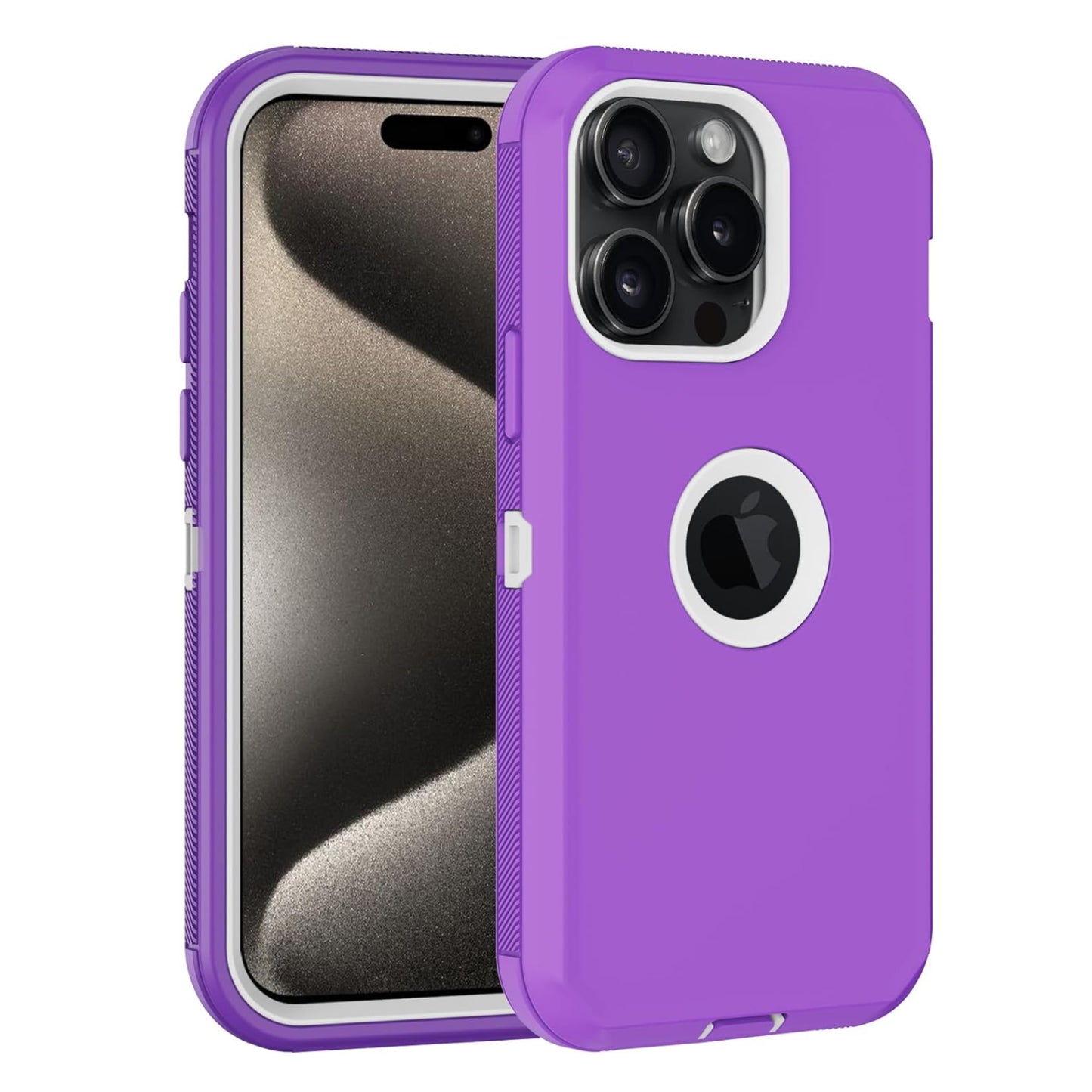 iPhone 14 Pro Max Purple & White Defender Case