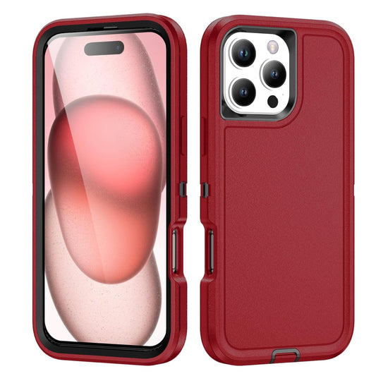 iPhone 16 Pro Max Red/Black Defender Case