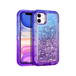 iPhone 12 mini Blue & Purple Glitter Defender Case