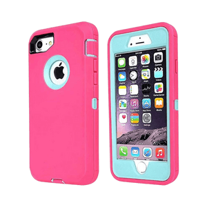 iPhone 8 Pink & Teal Defender Case