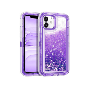 iPhone 12 mini Purple Glitter Defender Case