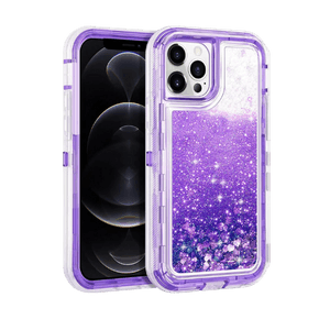 iPhone 13 Pro Max Purple Glitter Defender Case