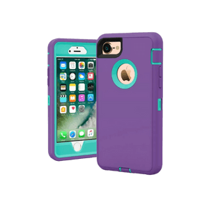 iPhone 7 Purple & Teal Defender Case