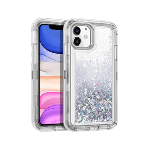 iPhone 12 mini Silver Glitter Defender Case