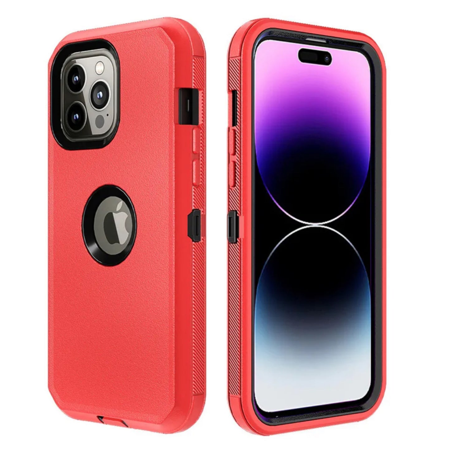 iPhone 14 Pro Max Red & Black Defender Case