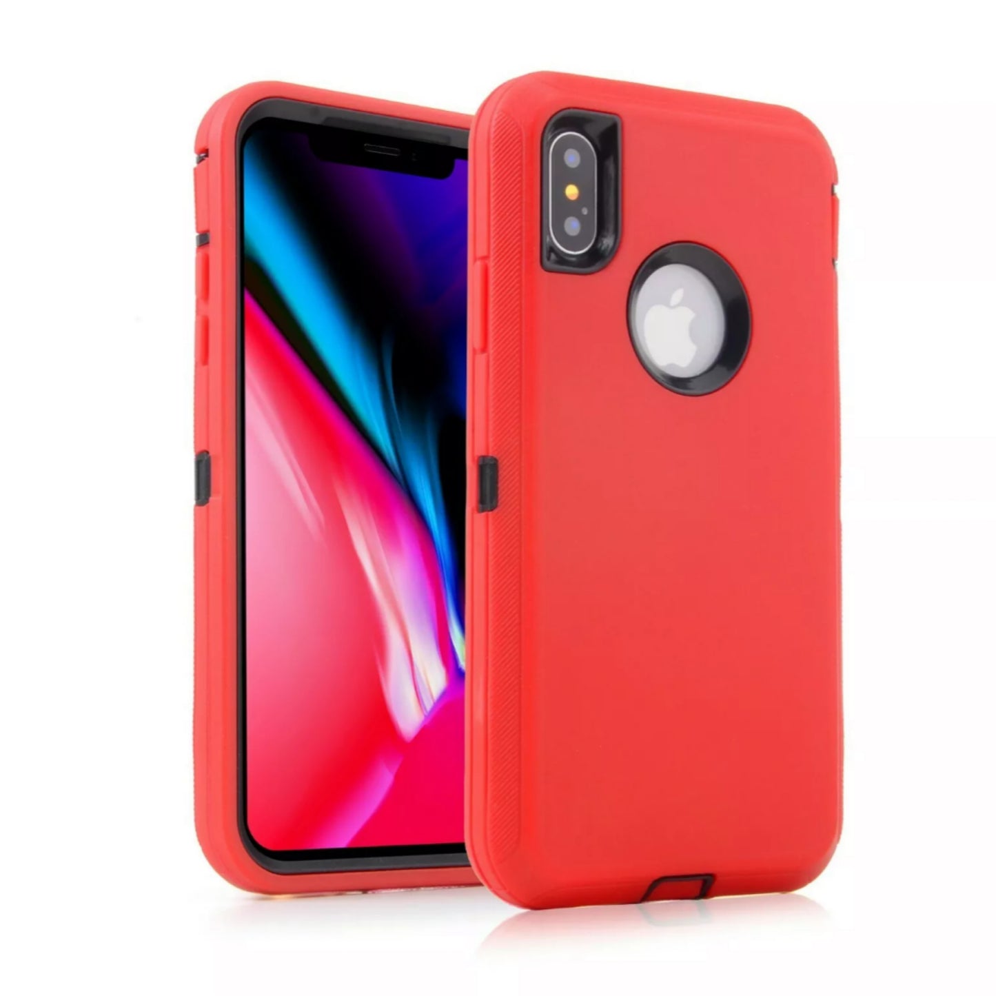 iPhone XS Max Red & Black Defender Case