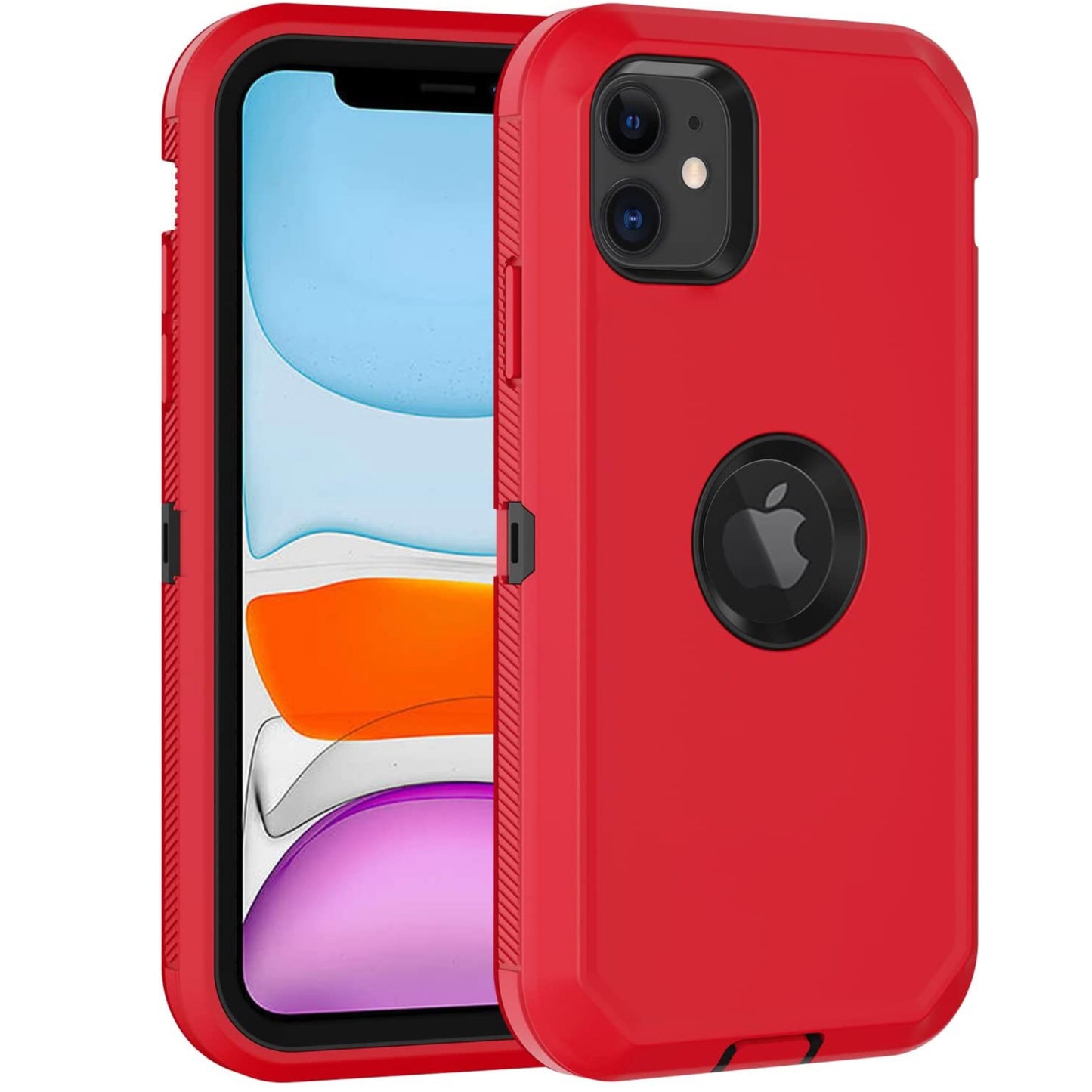 iPhone 11 Red & Black Defender Case