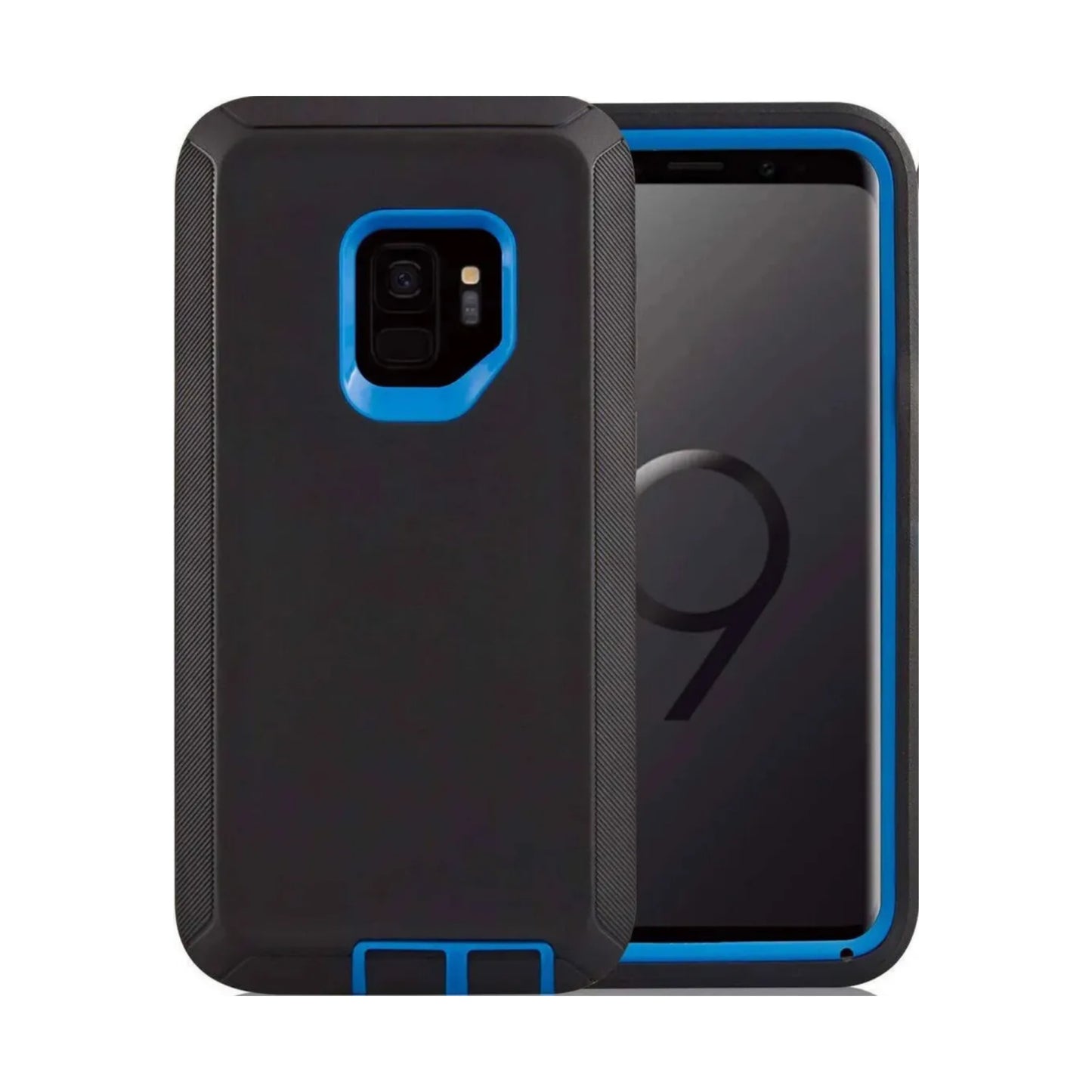 Samsung S9 Black/Blue Defender Case